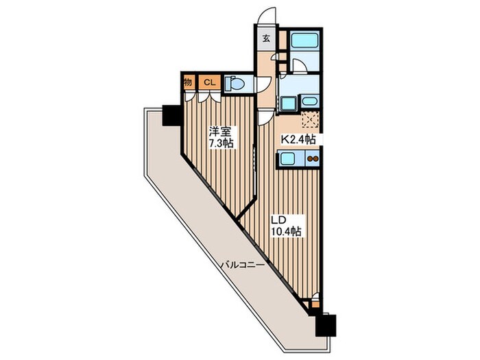 ユニゾンタワ－(501)の物件間取画像