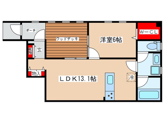 エコリビングステージ上北台Ｎ棟の物件間取画像