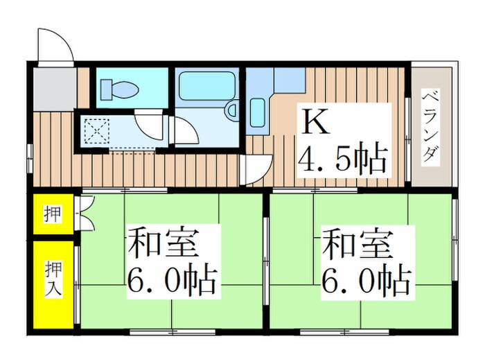 パレス中芳の物件間取画像