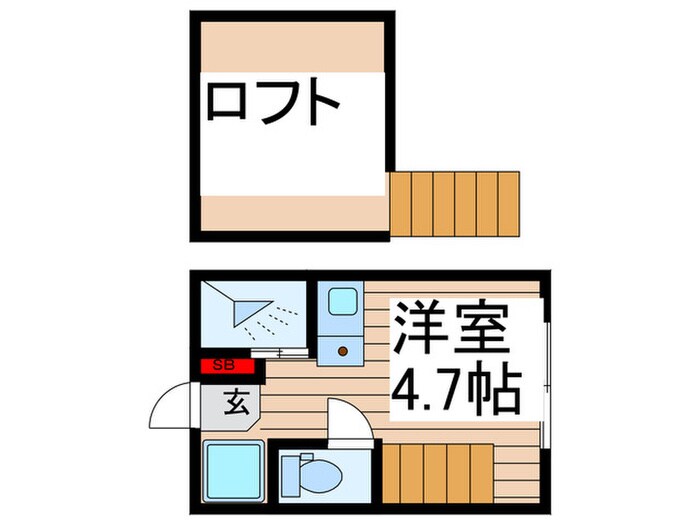 ハーモニーテラス日ノ出町の物件間取画像