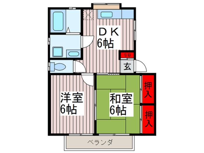 シャルマンハイツの物件間取画像