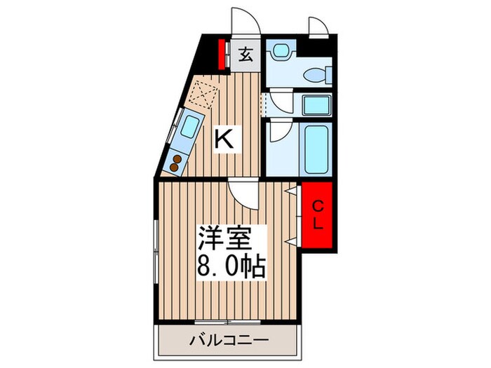 コ－ポウォッセⅠの物件間取画像