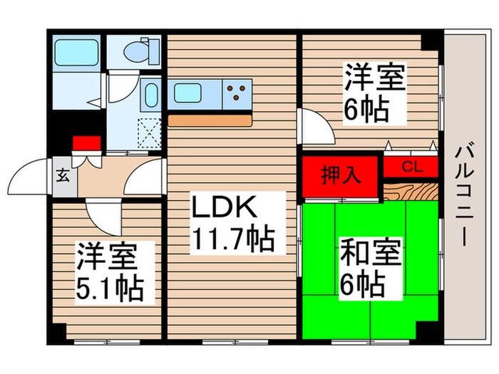 レジデンス高砂の物件間取画像