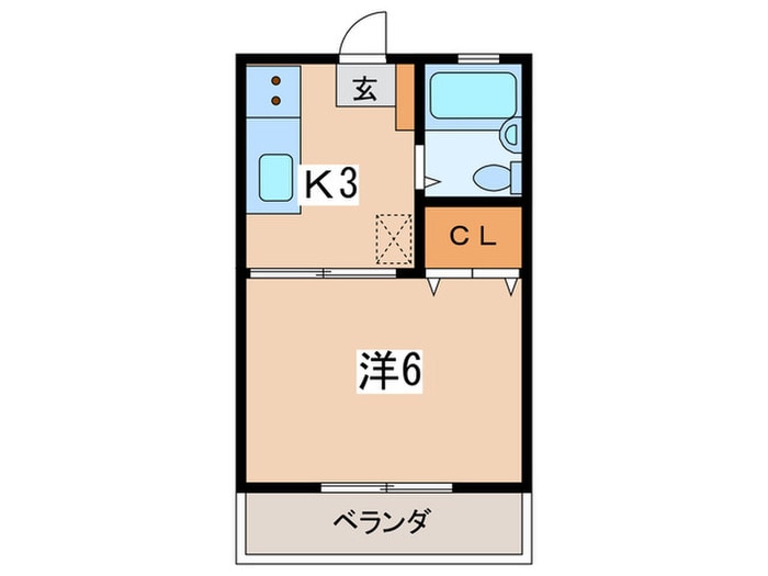 ヤマフジハイツ・Ａの物件間取画像