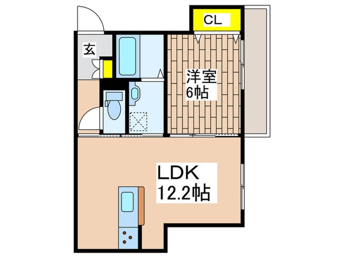 クラージュ片瀬の物件間取画像