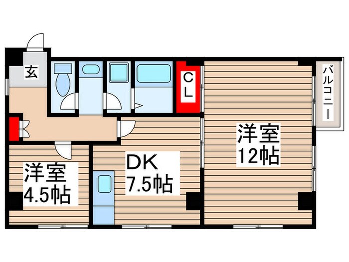 サンライズハイツの物件間取画像