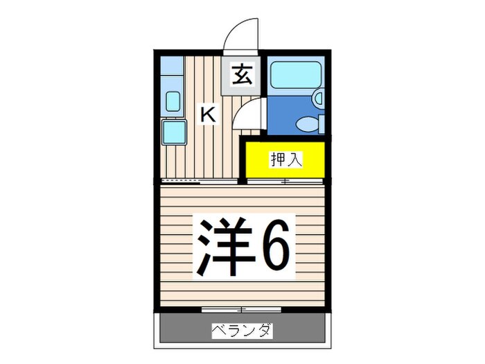 サニーハイツイナバの物件間取画像