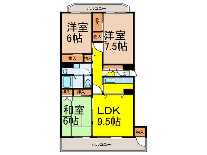 練馬関町第２社宅１号棟の物件間取画像