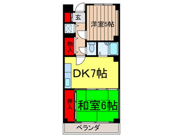 レジデンス光和 106の物件間取画像