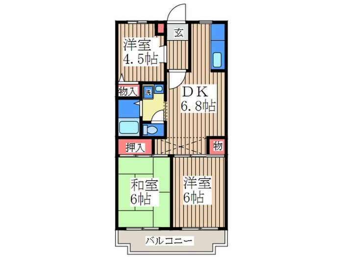 グリ－ンパ－ク田園１３号の物件間取画像