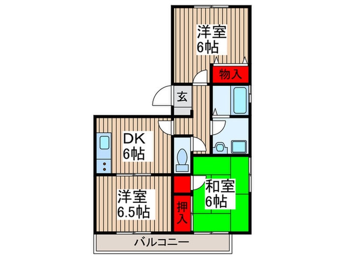 ヴァンビラ－ジュ中妻の物件間取画像