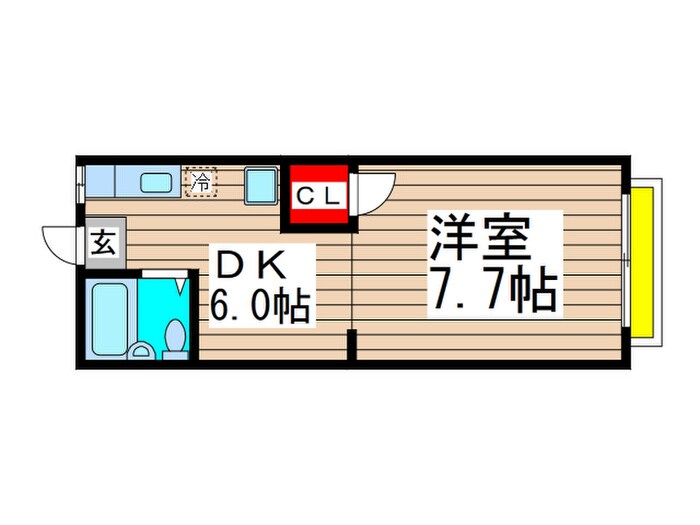 東船メゾンアイＢの物件間取画像