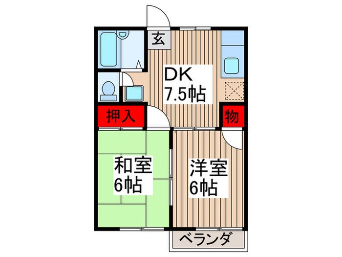 レピュートオオヤの物件間取画像