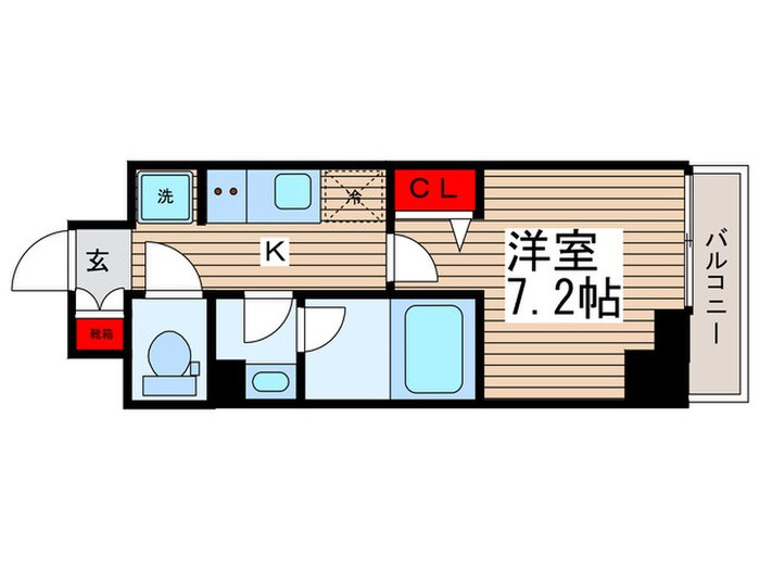 ﾊｰﾓﾆｰﾚｼﾞﾃﾞﾝｽ亀戸EASTTOKYO(503)の物件間取画像