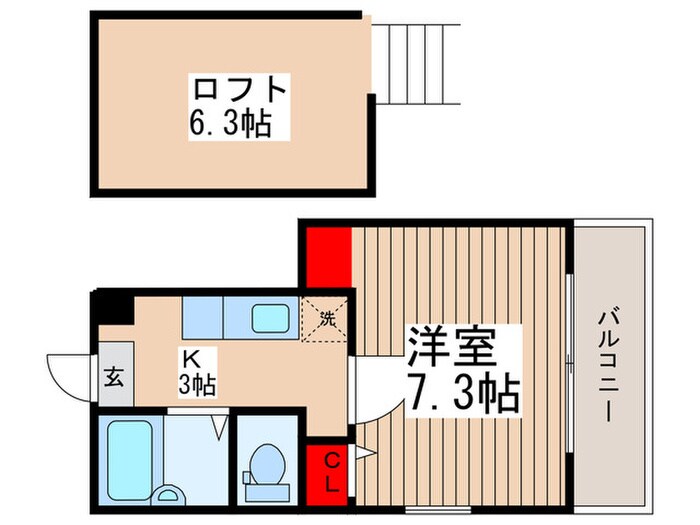 リバーサイド北千住の物件間取画像