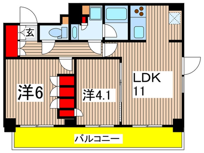 ﾊﾟｰｸｱｸｼｽ菊川ｽﾃｰｼｮﾝｹﾞｰﾄの物件間取画像