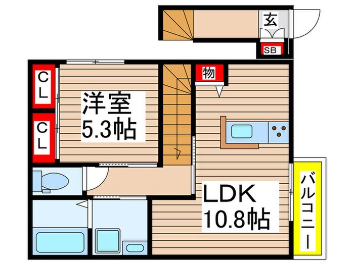 フェリーチェ新倉Ａの物件間取画像