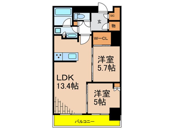 ロイヤルパークス品川の物件間取画像