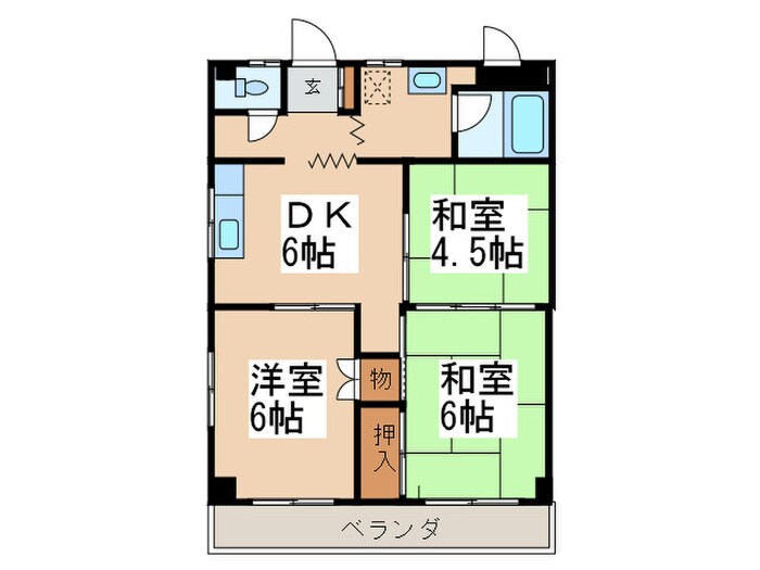 石原第１ビルの物件間取画像