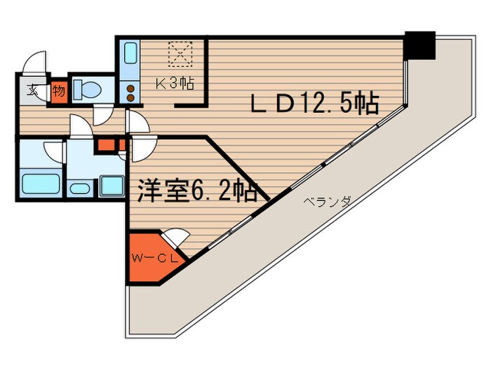 ユニゾンタワ－(1809)の物件間取画像