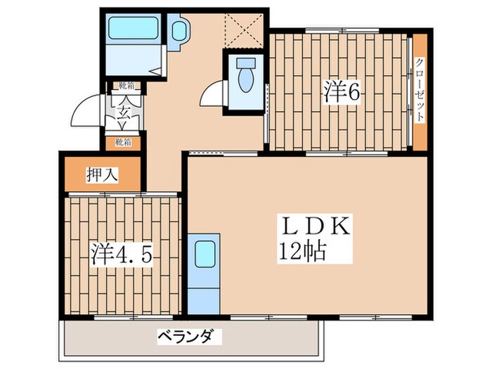 マンション赤関の物件間取画像