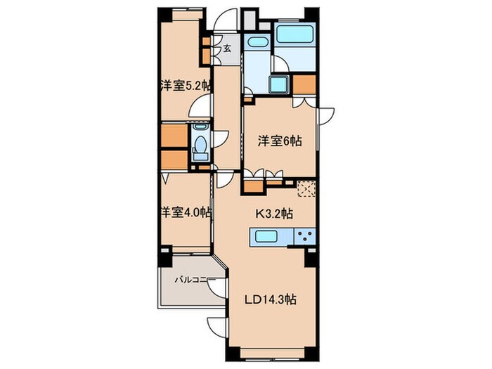 ﾊﾟｰｸﾎｰﾑｽﾞ落合南長崎（207）の物件間取画像