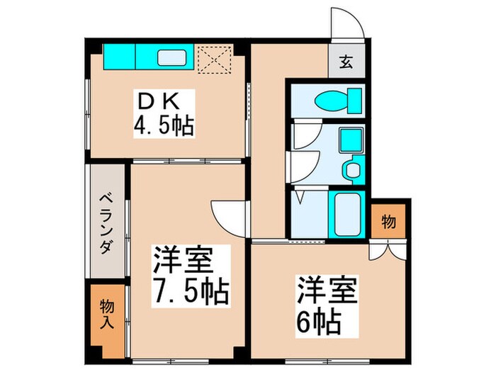 ハイツフローラの物件間取画像