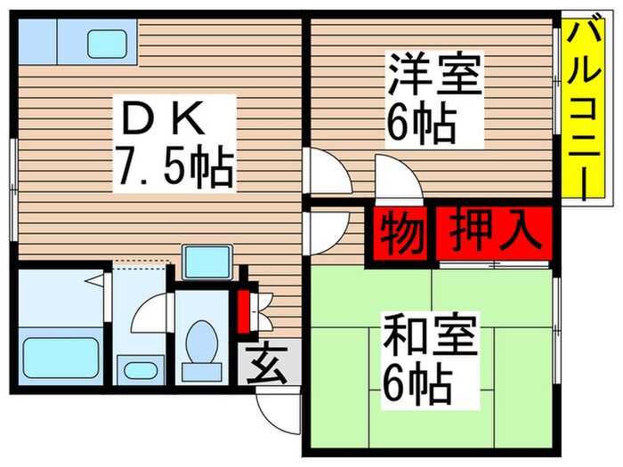 ＨＯＵＳＥ  ＢＩＳＫＡＪＥＲの物件間取画像