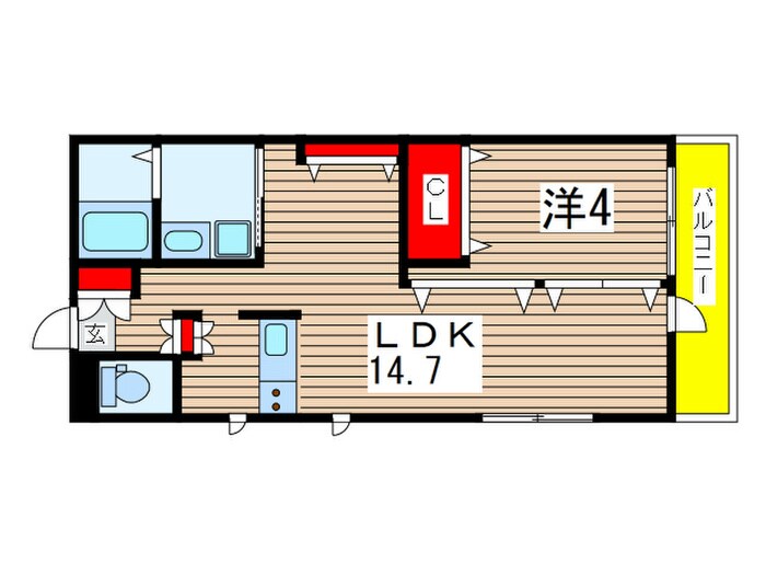 ラメール東金Uの物件間取画像