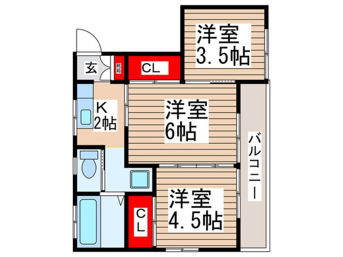 コーポNの物件間取画像