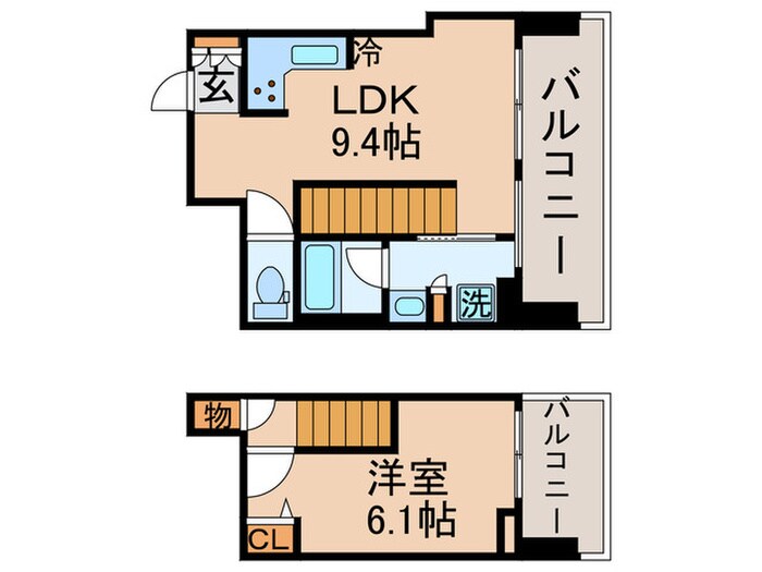 東雲ｷｬﾅﾙｺ-ﾄCODAN１７号棟の物件間取画像