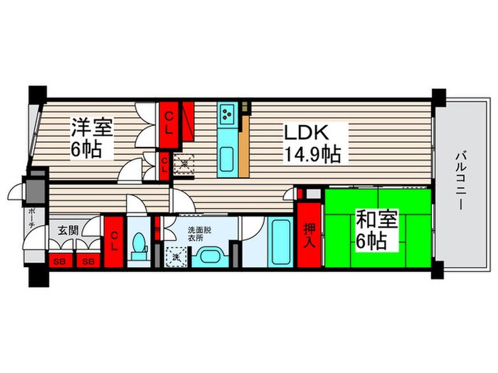 アンビシャス西新井(114)の物件間取画像