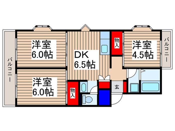 ハイツ鶴ヶ舞の物件間取画像