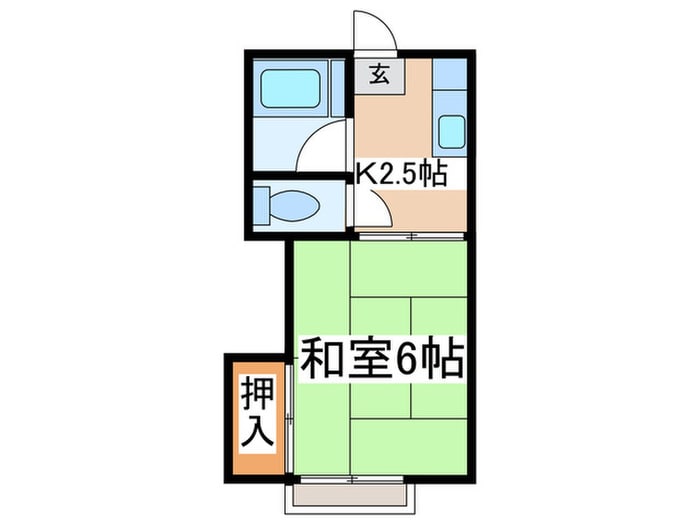 カツザワコーポＡの物件間取画像