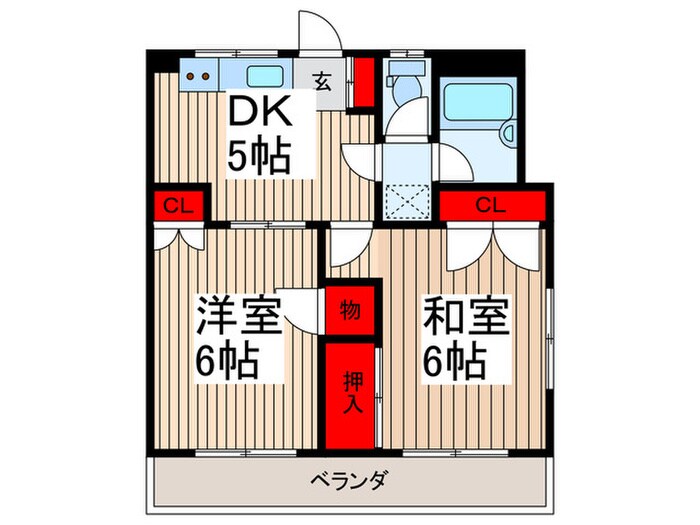 プティシャトレＪＩＳの物件間取画像