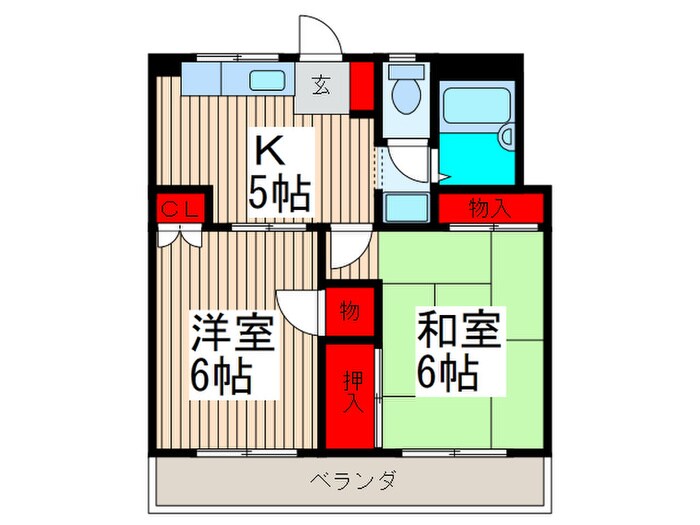 プティシャトレＪＩＳの物件間取画像