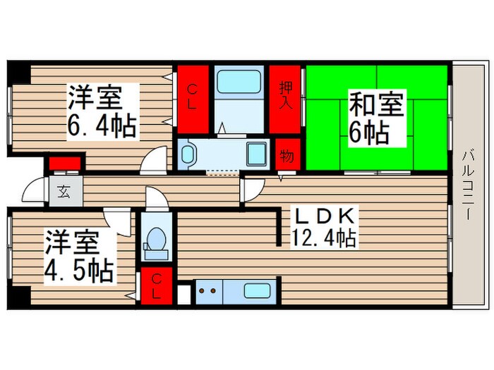 コンフォート津田沼壱番館の物件間取画像