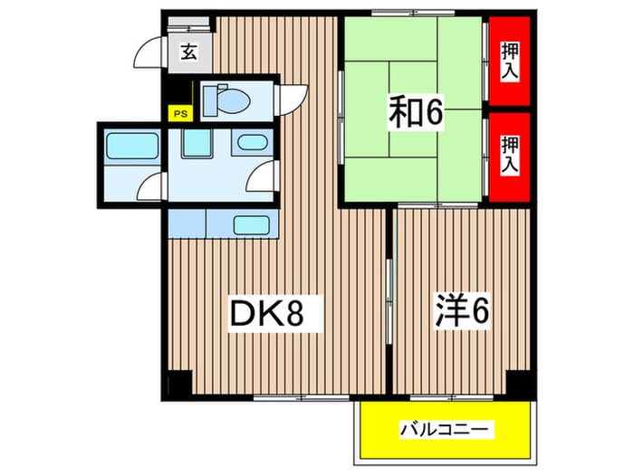 大江戸ﾊｲﾂ東陽町の物件間取画像