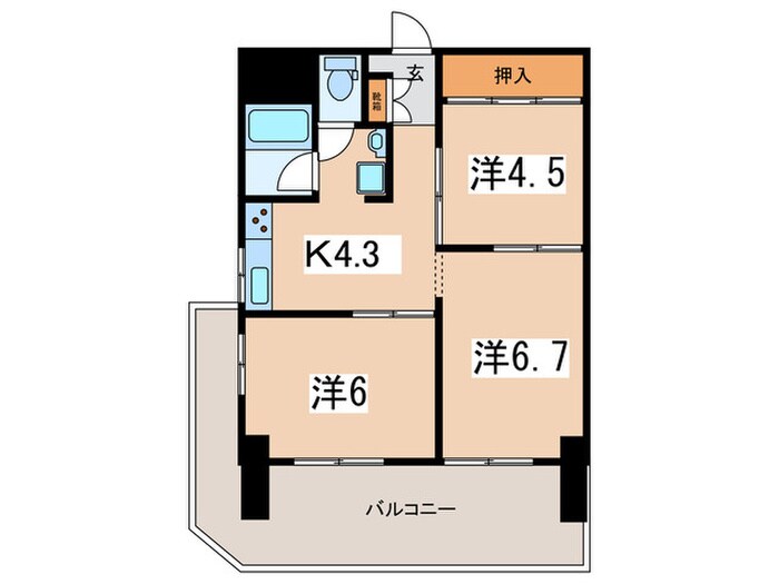 ＣＬＬエクセレンス松が枝Ⅰの物件間取画像