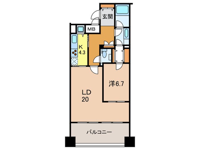 ﾘﾊﾞｰｹﾞｰﾄﾚｼﾞﾃﾞﾝｽ北ｳｨﾝｸﾞの物件間取画像