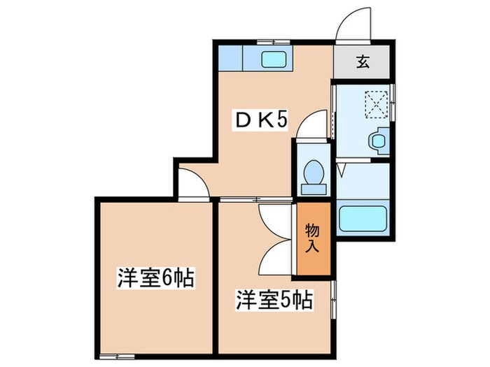 関アパートBの物件間取画像