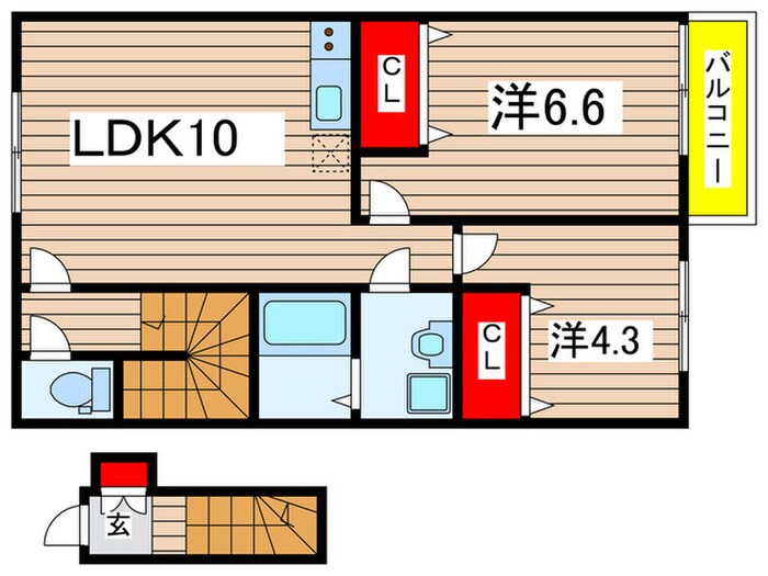 メゾン雅Ⅱの物件間取画像