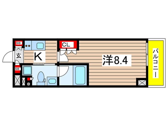 プラウドフラット菊川の物件間取画像