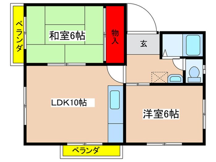 麻生台団地29号棟（301）の物件間取画像