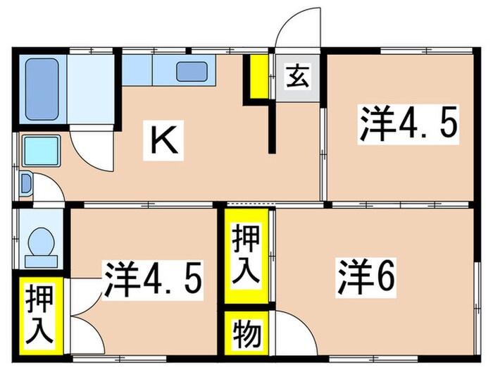 タカハシアパートの物件間取画像