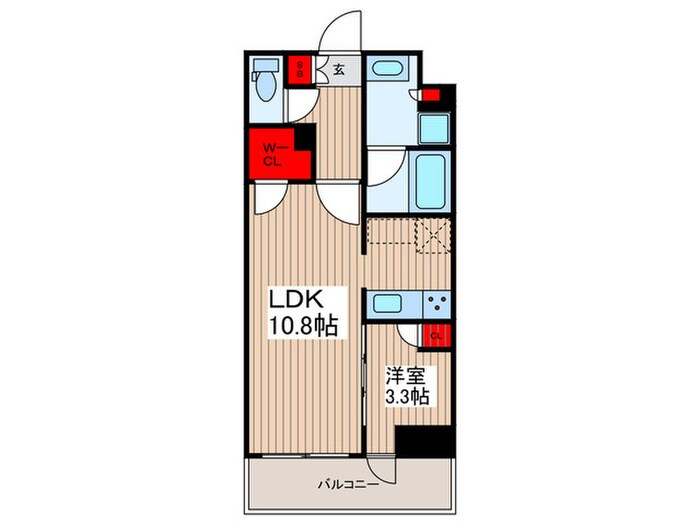 ﾌﾟﾗｳﾄﾞﾌﾗｯﾄ墨田曳舟ﾃﾞｨｱｰｼﾞｭの物件間取画像