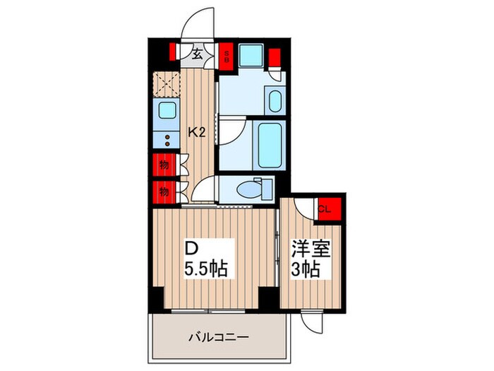 ﾌﾟﾗｳﾄﾞﾌﾗｯﾄ墨田曳舟ﾃﾞｨｱｰｼﾞｭの物件間取画像