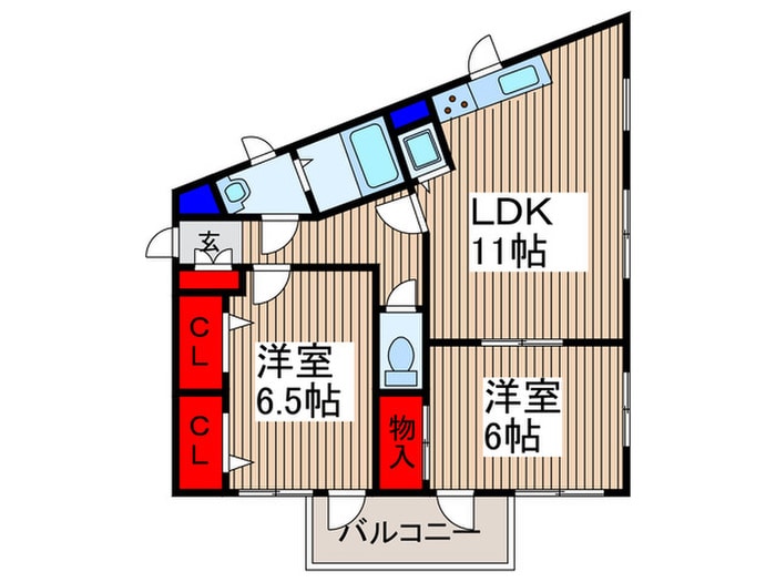 パラティ－ノ西所沢の物件間取画像