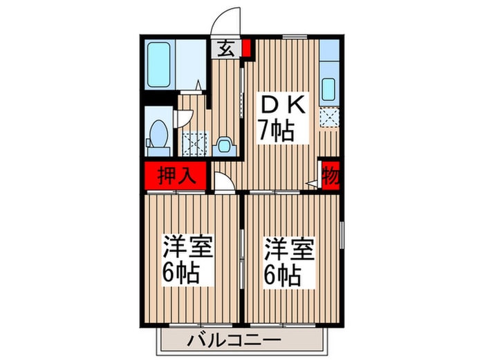 ディアス北上尾Cの物件間取画像