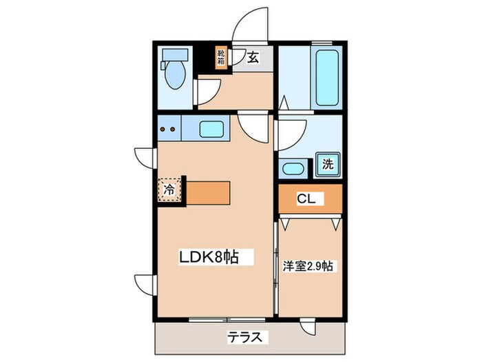 Sun　demeure Bの物件間取画像